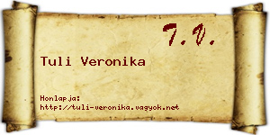 Tuli Veronika névjegykártya